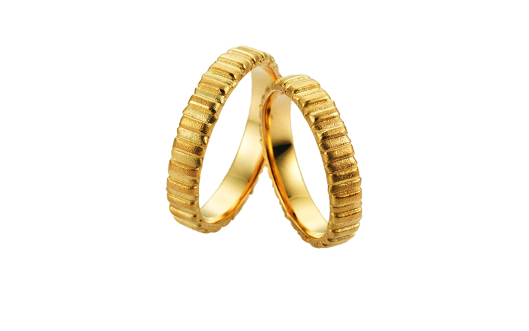05235+05236-wedding rings, gold 750